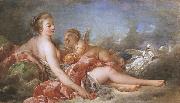 Francois Boucher Cupid Offering Venus the Golden Apple oil painting on canvas
